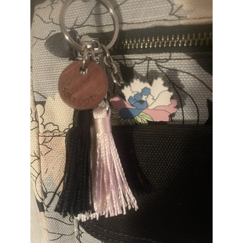 SAKROOTS BRAND BLACK PEONY PURSE CTM15